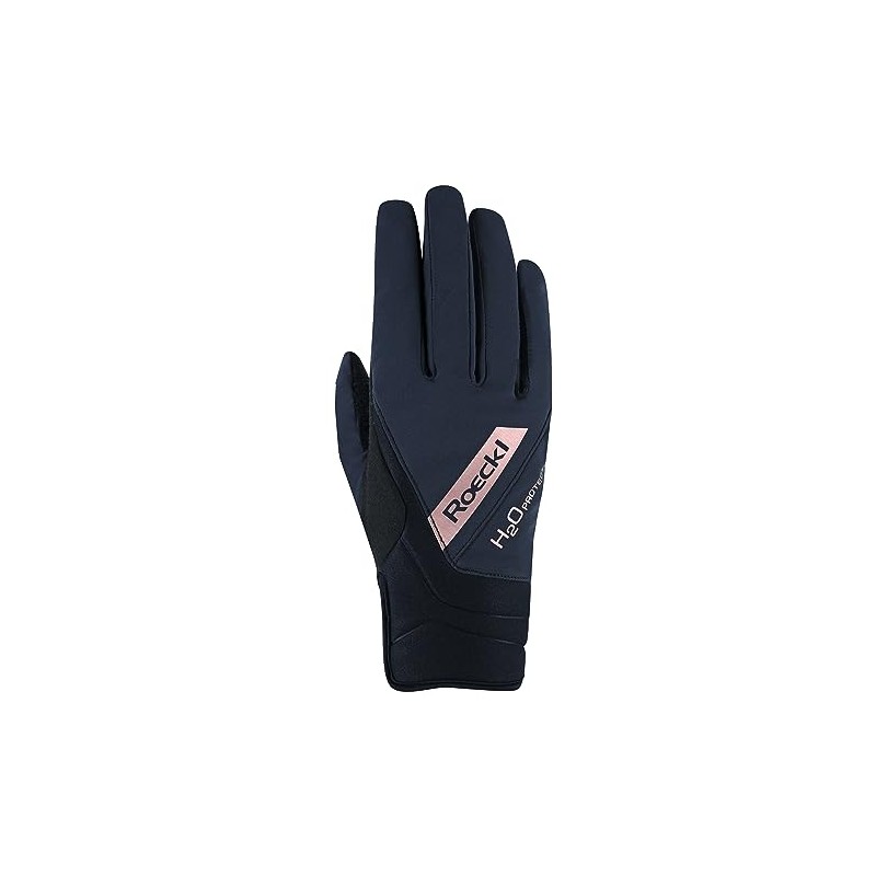 Roeckl Sports Riding Gloves Wareem Tournament Winter Gloves, Black/Copper 9.5