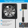Fepinc 8 Inch Wall Mounted Exhaust Fan with Switch, 735CFM
