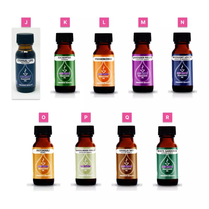 Aromar 6 Pack Aromar Essential Fragrance Oils 0.5oz Premium Aromatherapy