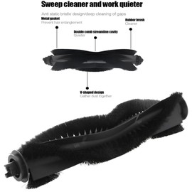 eMagTech 2x L60 L50 Multi-Surface Replacement Brush Roller Compatible with Eufy Hybrid L60 SES L50 Series Robot Vacuums