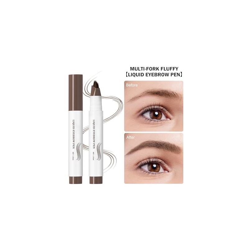 Erinde Impermeable Lápiz de Cejas Líquido, Natural de Larga Duración