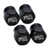 4Pack Anti-Corrosion Tire Valve Stem Caps Metal Black fit for
