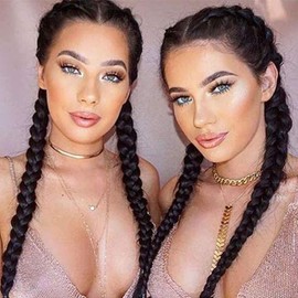 Black Twist Braided Wigs for Women Long Braided Lightweight Wigs with Baby Hair Realistic Full Lace Front Dutch Braids Hair Wig Glueless Synthetic Heat Resistant Cosplay Daily Drag Queen 22 Inches