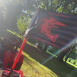 Knight Rider Whip Flag - perfect for ATV/SXS/UTV/JET SKI/BOAT (Red)