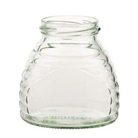 3 oz. Glass Skep Jar for Honey 24 ct. w/metal lids - choose design (Gold)