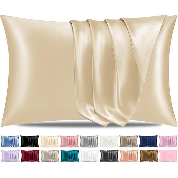 Pamposh Satin Silk Pillowcases For Hair And Skin 2 Pack