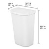 Sterilite 11.3 Gallon D Shape Flat Side Lift Top Lid