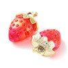 Ipotkitt 20 Pcs Acrylic Red Strawberry Charms Transparent Imitation Fruit