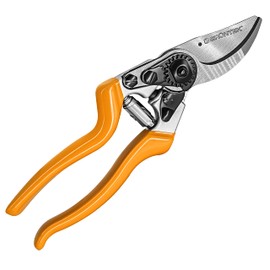 GRÜNTEK Secateurs Z-25, for LEFT-HANDER, forged, premium bypass pruning shears 215mm with ergonomic handles