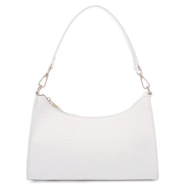 LOVEVOOK Handbags Women's Small Shoulder Bag Leather Bag Tote Bag Shopper Crossbody Bag Shoulder Bag for Women Dating Travel Party Shopping, White, Tote