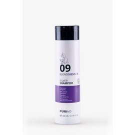 Puring 09 Blonderesolve Silver Shampoo 300 ml | speziell für gebleichtes, blondes und graues Haar
