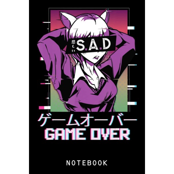 Game Is Over Japan Aesthetic Sad Anime Vaporwave Journal Notebook: