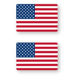 Reflective Sticker Workshop Flag Sticker (USA) (SS) 2 Pack Retroreflective, Weather Resistant 5 Year US SS (2)