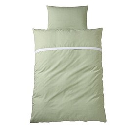 Wellyou Children's Bedding Set Green Vichy, Size 100X135cm