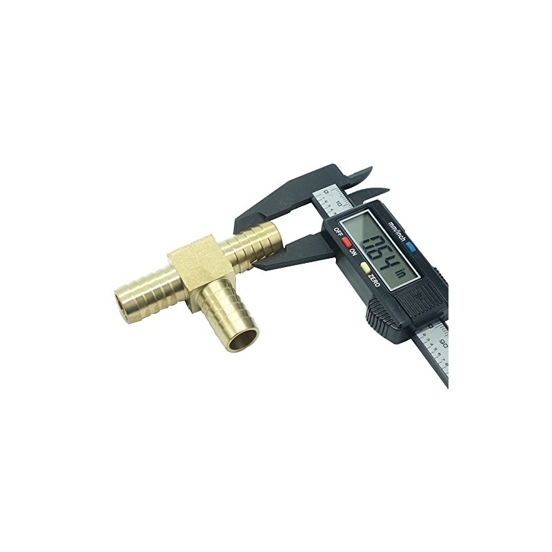 CDQBWKJGFJ 2 Pcs Brass Hose Barb Tee 5/8" x 5/8"