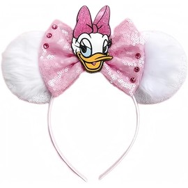 CLGIFT Minnie Ears: diseños inspirados en margaritas, lavanda púrpura plateada y lentejuelas rojas clásicas
