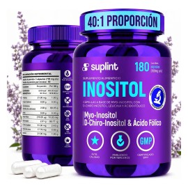 Inositol Myo Chiro Ácido Fólico Suplemento Vegano Equilibrio Hormonal Ciclo Femenino Bienestar Alta Absorción 180 Cápsulas Sabor