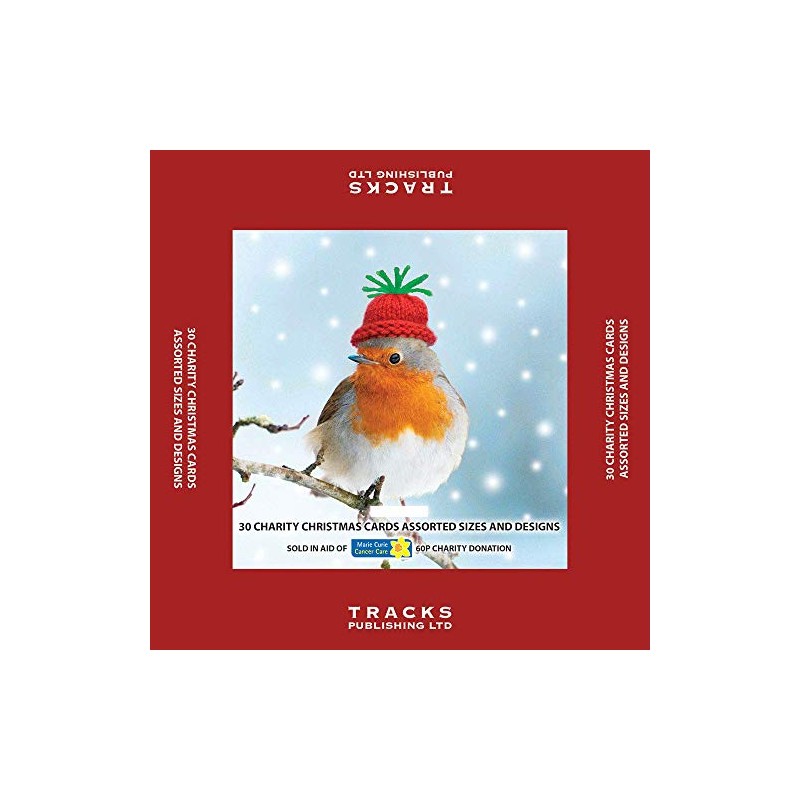 Mixed Charity Christmas Cards Red Robin Hat - Box 30