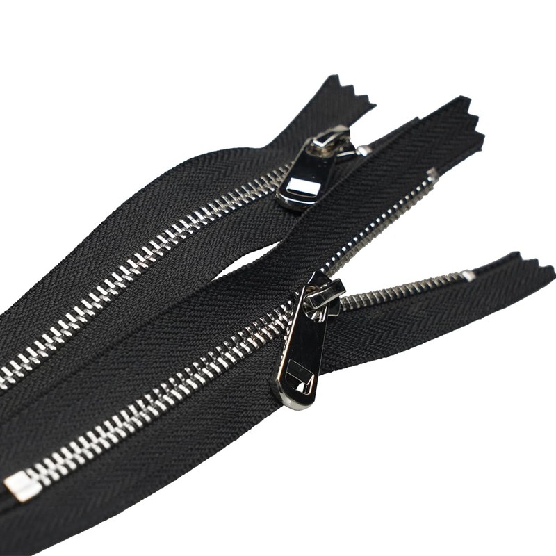 Amykite 2PCS 15cm/6in Zipper Metal,#5 Replacement Zippers,5 mm Non-Separable Zippers,Metal