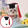 LUOZZY 8 Pcs Dog Graduation Caps with Tassel Small Dog