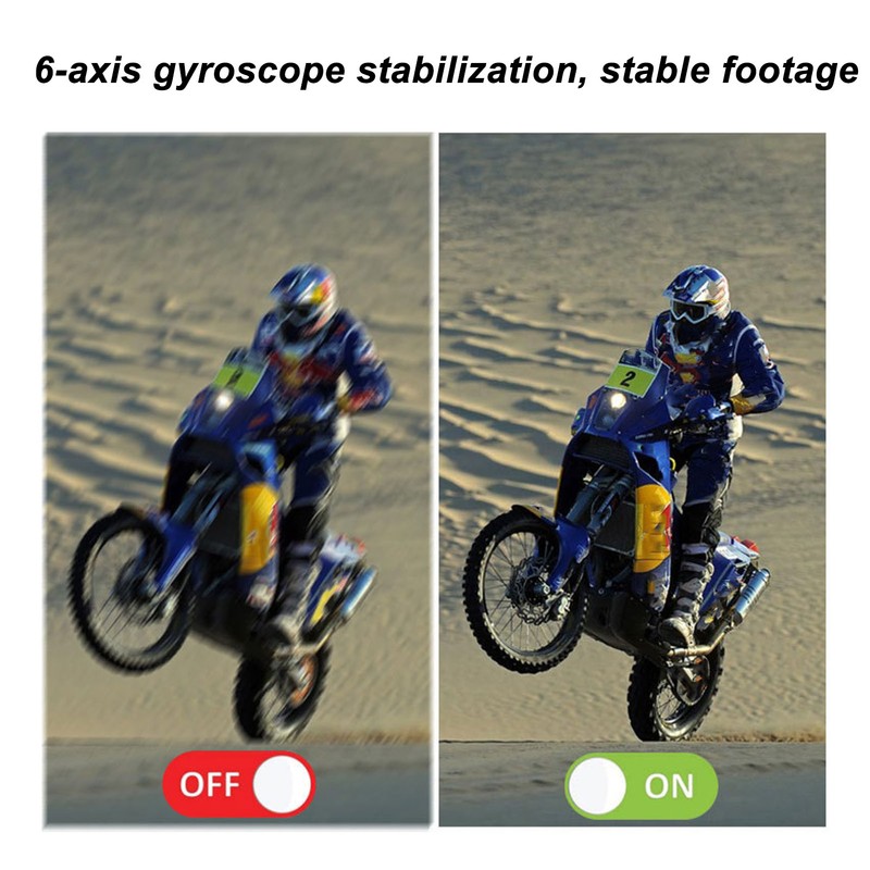 5K30FPS WiFi Action Camera Front and Rear Dual Screen Built