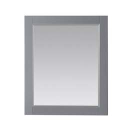 Altair Design Maribella 28" Rectangular Bathroom Wood Framed Wall Mirror in Gray