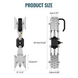 Heavy Duty X-Shaped RV Wheel Chocks, Wheel Chocks for RV Trailer Trailers & Trucks, Anti-Rust Coating X Chocks for RV 2 pack, RV Wheel Stabilizer Fits Tires 3” to 11” (Drill Adjustable Option)