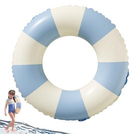Children's Swimming Ring, Inflatable Swimming Hoop, Small Swimming Ring, Permanent Inflatable Pool Swimming, Transparent, Leak-Proof Swimming Aid for Children 5-9 Years (Blue)