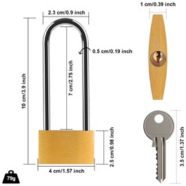 Diyife 7 cm Long Shackle Padlock, Pack of 2, 6 Keys, Waterproof Locks for Tool Boxes, Suitcases, Cupboards, Lockers, Warehouses, Garage, Garden - Smooth Unlocking