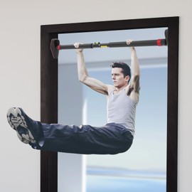 Pull-Up Bar Chin Up Bar Upper Body Workout Portable Training Adjustable Length Suitable For Various Door Widths Intelligent Counting, Loose Reminder, No Screws Need To Be Drilled Free Disassembly