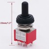 Twidec/6Pcs Mini Momentary Toggle Switch DPDT 3 Position 6 Pins