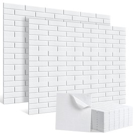 HIRESC 18 Pack Acoustic Panels Sound Absorbing 12 X 12 X 0.4 Inches, High Density Sound Proof Foam Panels for Walls, White Brick