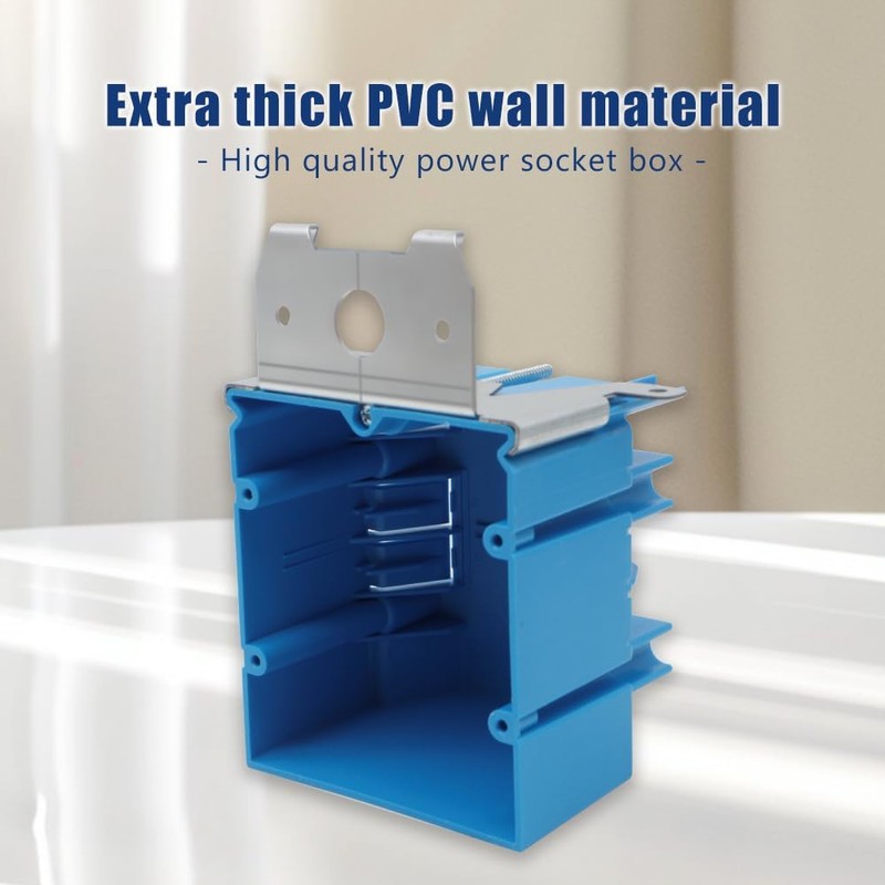 XGGYA 2 Gang Electrical Box Adjustable,Blue Electrical Boxes Plastic,34 Cubic