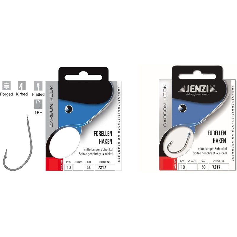 Set: 2 packs of Jenzi tied trout hooks (20 pieces)