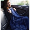 BlueHills Travel Blanket Pillow Rolled Premium Soft Plush Airplane Throw