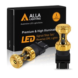 Alla Lighting 4257 4257NA LED Turn Signal Lights Replacement Bulbs Super Bright 12V Blinker Lamps Upgrade (6000K Xenon White)