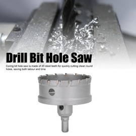 BstXqty Carbide Hole Saw C45 Steel Holes Cutter Kit,TCT Thick Metal Teeth Hole Cutter Kit with Pilot Bit for Steel Metal Aluminum Wood(75mm)