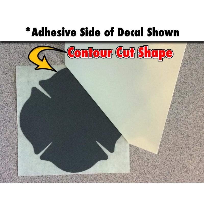 Fireman IAFF Decal - Firefighter Maltese Cross Sticker AFLCIO