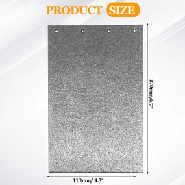 generic 170 x 110mm Carbon Plate Base Pad Cloth Backing for 9403 Belt Sander Replacement Part(2pcs), Black