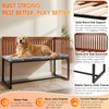 TIEBOLA Bedside Dog Bed 41"x18", Adjustable Height Metal Frame with