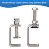 4 Pack 304 Stainless Steel C Clamps with 55mm/2.17" Stable
