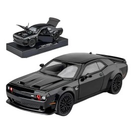 Dodge Challenger Hellcat Metal Escala 1:32 Luz Y Sonido Base.