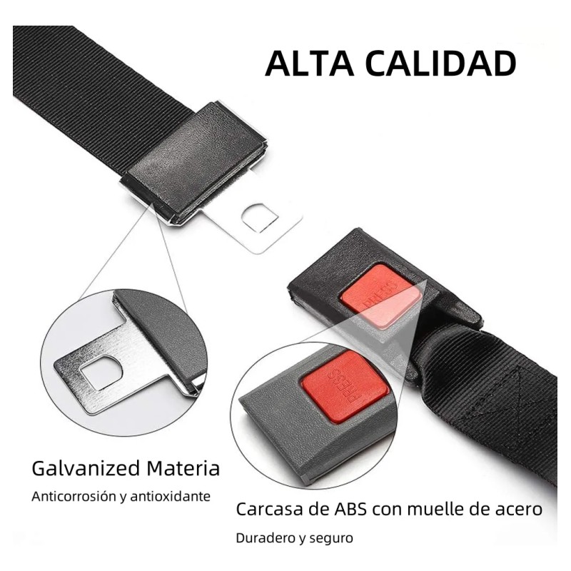 Cinturon De Seguridad De 2 Puntos Universal, 2piezas