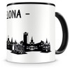 Samunshi® Barcelona Skyline Coffee Cup / Tea Cup Height 95
