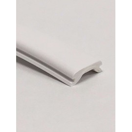 LPC RV Camper Trailer 5/8" x 50' White Vinyl UVF Insert Trim Mold Flexible Screw Cover