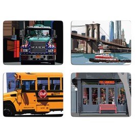 New York Set of 4 Placemats by Leslie Gerry - Set C