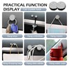 DACIRTY 4 PCS Bling Car Mini Hooks, Rhinestone Encrusted Round