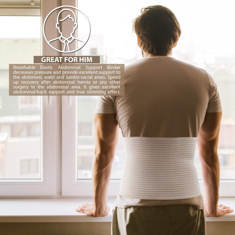 ORTONYX 10.25" Abdominal Binder for Men and Women/Postpartum Post-operative Post-surgery