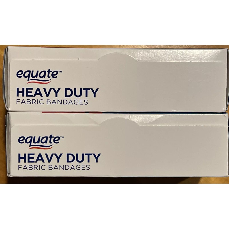 Equate Antibacterial Heavy-Duty Fabric Bandages, Large, 2 Boxes 60 count