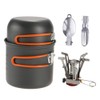 Outdoor Camping Hiking Cookware with Mini Camping Piezoelectric Ignition Stove